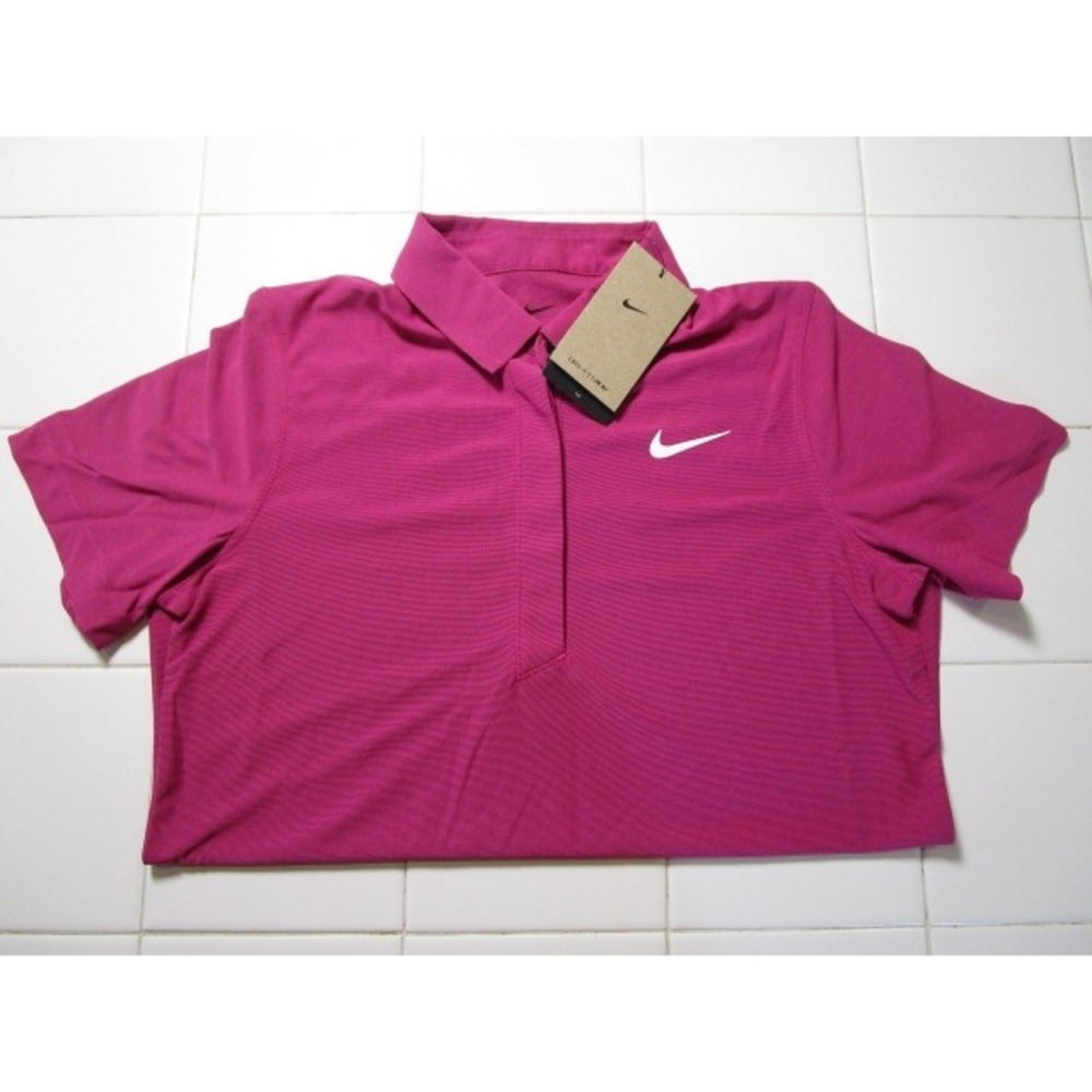 Nike Dri-FIT ADV Golf Polo Women's Medium Tall Magenta Pink Shirt DR5665-615